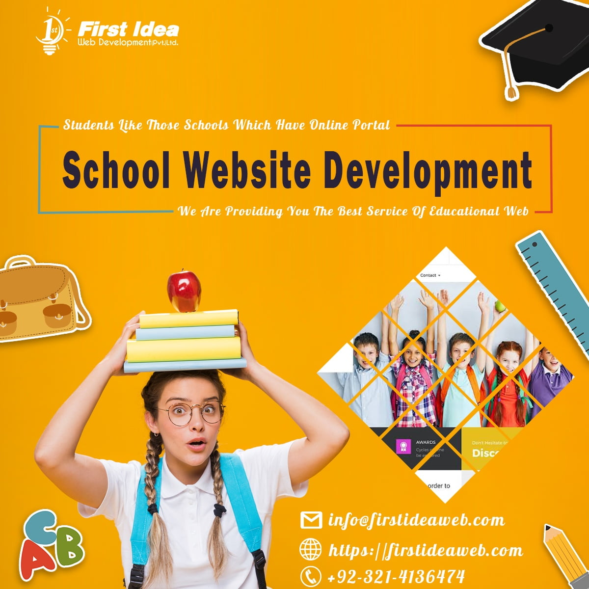 Best School Website Design Companies, School Web Design, Create an education website, Build a school website, school management software development service
